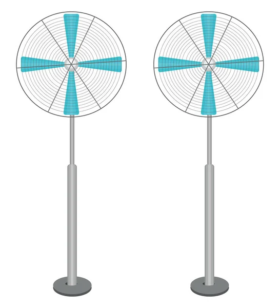 Електричні Вентилятори Ілюстрація Вектор Білому Тлі — стоковий вектор