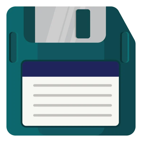 Diskette Illustration Vektor Auf Weißem Hintergrund — Stockvektor