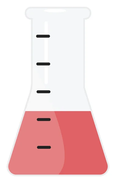 Chemical Flask Illustration Vector White Background — Stock Vector