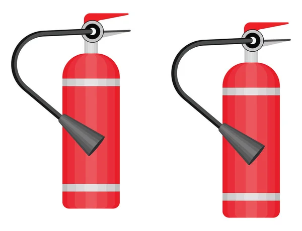 Rode Brandblusser Illustratie Vector Een Witte Achtergrond — Stockvector