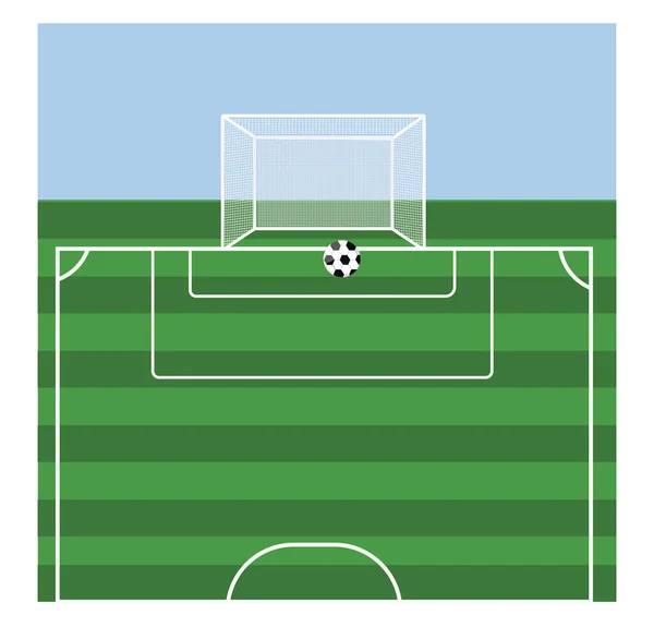 Fußballfeld Illustration Vektor Auf Weißem Hintergrund — Stockvektor