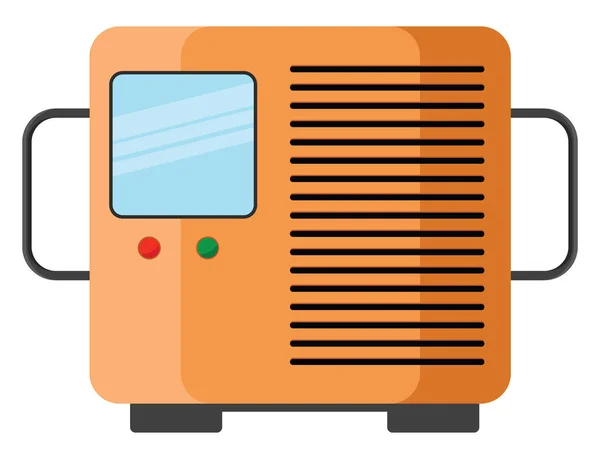 Oranje Generator Illustratie Vector Een Witte Achtergrond — Stockvector
