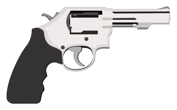 Pistola Mano Illustrazione Vettore Sfondo Bianco — Vettoriale Stock