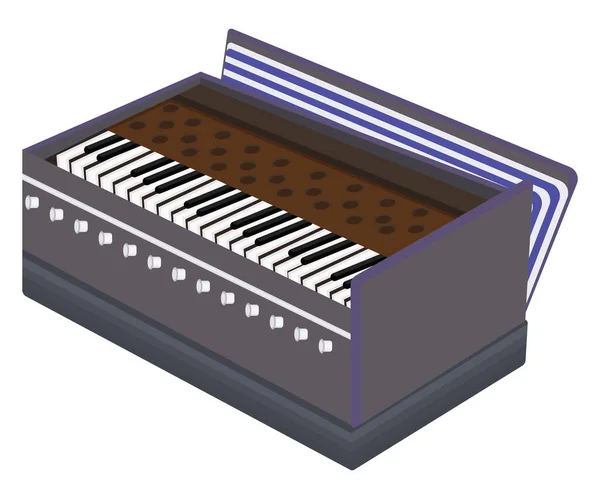 Harmonium Illustratie Vector Een Witte Achtergrond — Stockvector