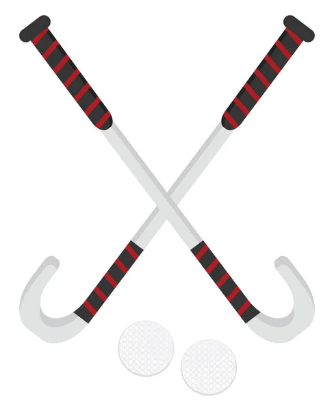 Hockey Stick Illustratie Vector Een Witte Achtergrond — Stockvector