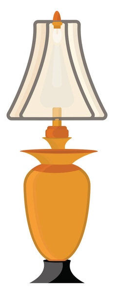 Настольная лампа, иллюстрация, вектор на белом фоне.