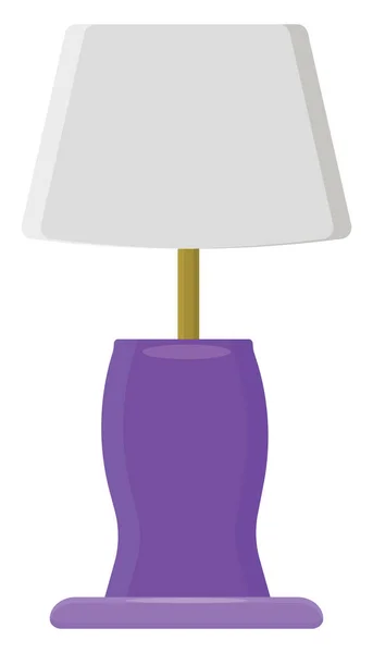 Фиолетовая Лампа Иллюстрация Вектор Белом Фоне — стоковый вектор