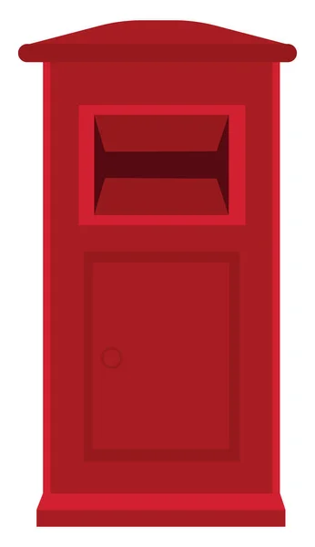 Red Post Letter Box Illustration Vector White Background — Stock Vector