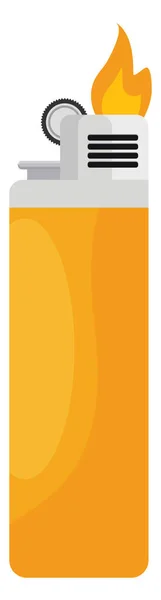 Orangefarbenes Feuerzeug Illustration Vektor Auf Weißem Hintergrund — Stockvektor