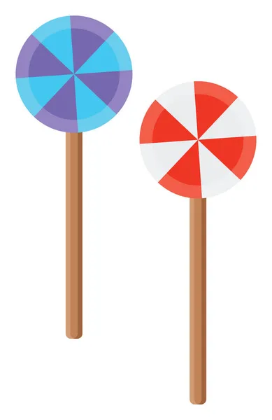 Lollipop Godis Illustration Vektor Vit Bakgrund — Stock vektor