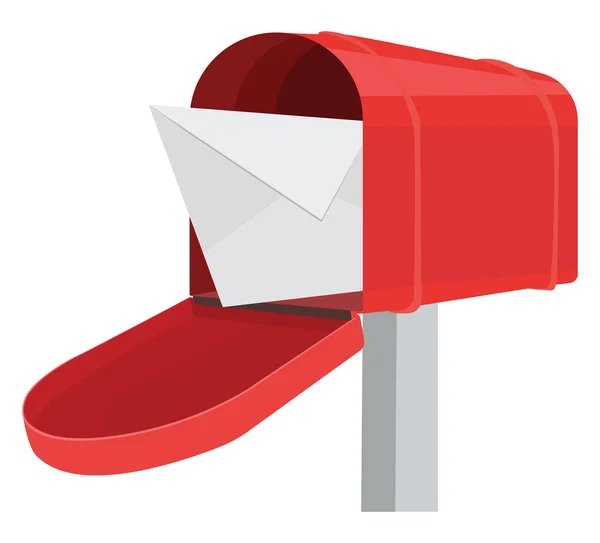 Mail Doos Illustratie Vector Een Witte Achtergrond — Stockvector