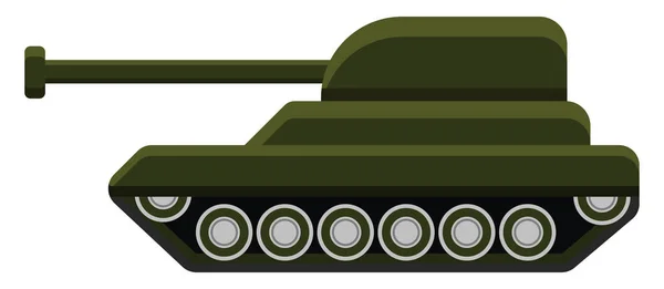 Tanque Militar Ilustración Vector Sobre Fondo Blanco — Vector de stock