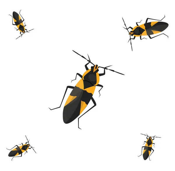 Milkweed Bug Illustration Vektor Auf Weißem Hintergrund — Stockvektor