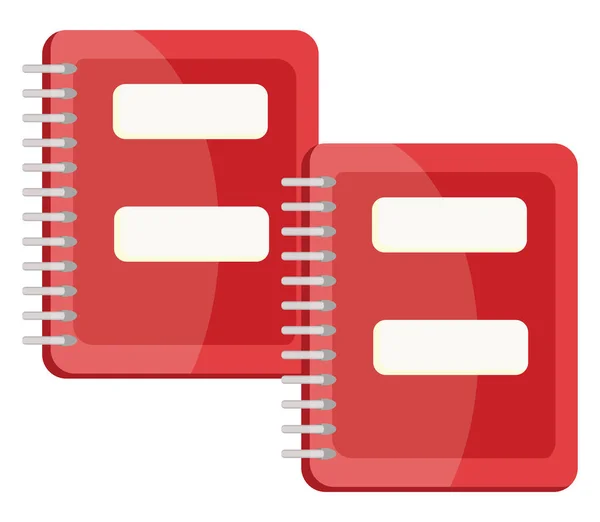 赤いノート イラスト 白い背景のベクトル — ストックベクタ