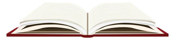 Libro Aperto Illustrazione Vettore Sfondo Bianco — Vettoriale Stock
