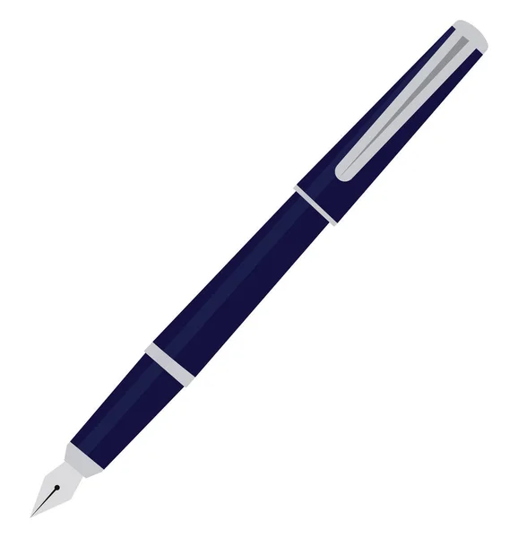 Blauer Stift Illustration Vektor Auf Weißem Hintergrund — Stockvektor