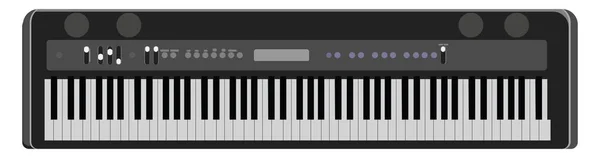 Zwarte Piano Illustratie Vector Een Witte Achtergrond — Stockvector