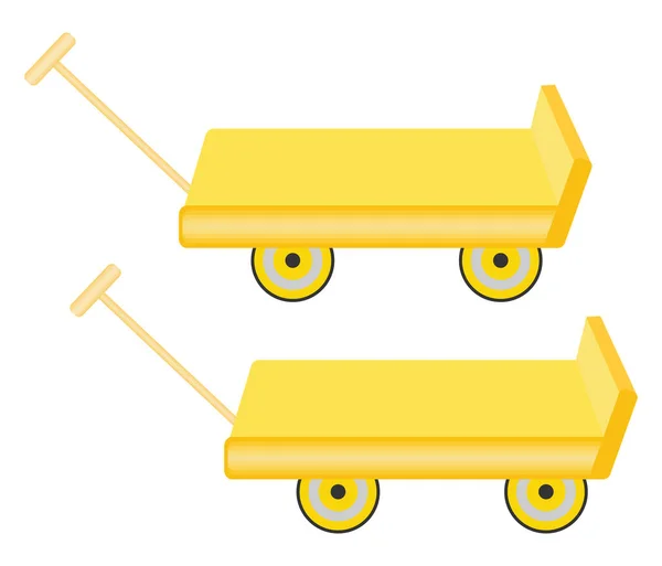 Carro Amarillo Ilustración Vector Sobre Fondo Blanco — Archivo Imágenes Vectoriales