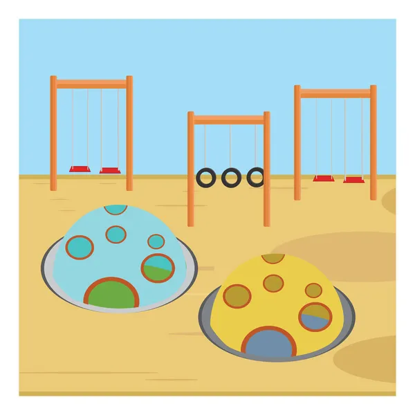 Kids Playground Illustration Vector White Background — Stock Vector