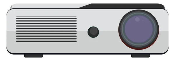 Proyector Gris Ilustración Vector Sobre Fondo Blanco — Vector de stock