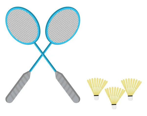 Badmintonschläger Illustration Vektor Auf Weißem Hintergrund — Stockvektor