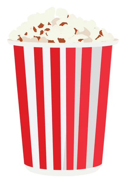 Cinema Popcorn Illustration Vector White Background — Stock Vector