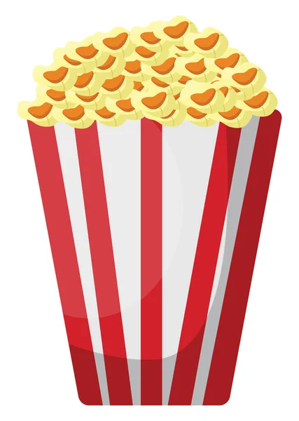Popcorn Illustrazione Vettore Sfondo Bianco — Vettoriale Stock