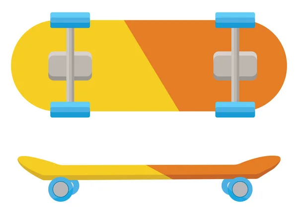 Skateboard Ilustrace Vektor Bílém Pozadí — Stockový vektor
