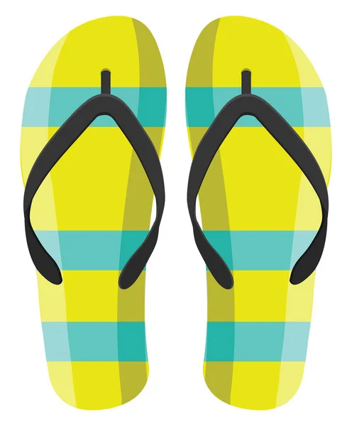 Zapatillas Verano Ilustración Vector Sobre Fondo Blanco — Vector de stock