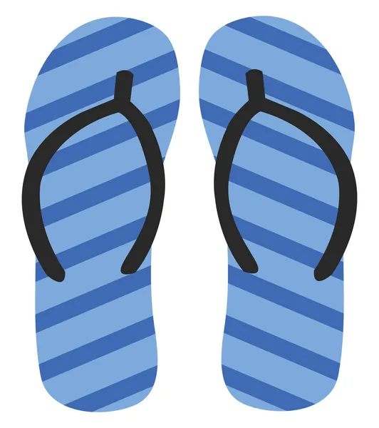 Blue Slippers Illustration Vector White Background — Stock Vector