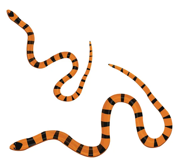 Serpent Orange Illustration Vecteur Sur Fond Blanc — Image vectorielle