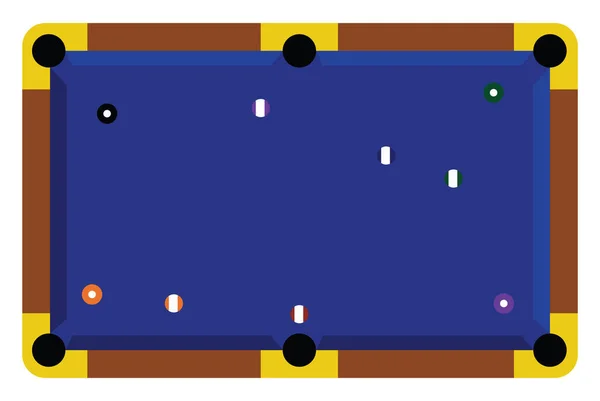Snookertisch Illustration Vektor Auf Weißem Hintergrund — Stockvektor