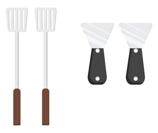 Spatula Tool Illustration Vector White Background — Stock Vector