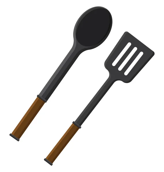 Rubber Spatula Illustration Vector White Background — Stock Vector