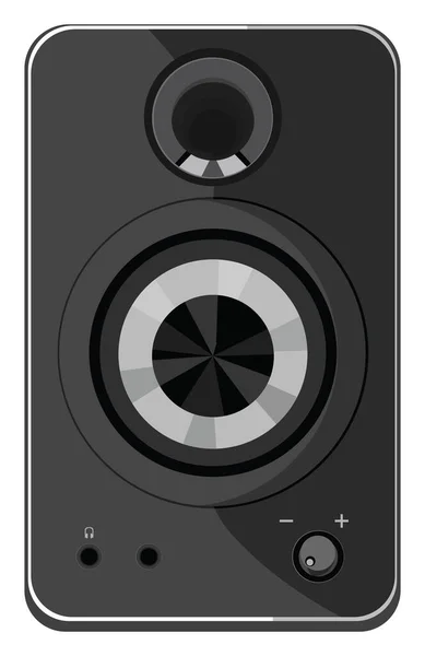 Black Music Speaker Illustration Vector White Background — Stock Vector