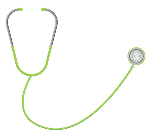 Green Stethoscope Illustration Vector White Background — Stock Vector