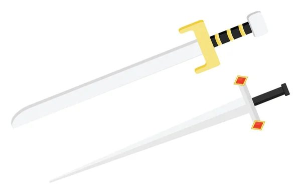 Sword Weapon Illustration Vector White Background — Stock Vector