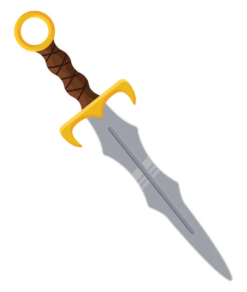 Pedang Tajam Ilustrasi Vektor Pada Latar Belakang Putih - Stok Vektor