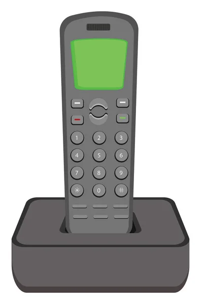 Üste Telefon Illüstrasyon Beyaz Arkaplanda Vektör — Stok Vektör