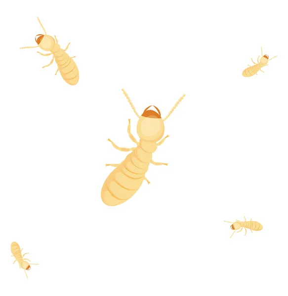 Termiteninsekt Illustration Vektor Auf Weißem Hintergrund — Stockvektor