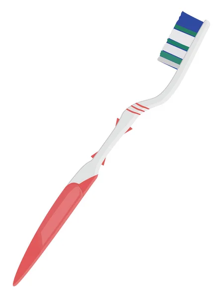 Tek Diş Fırçası Illüstrasyon Beyaz Arkaplan Üzerindeki Vektör — Stok Vektör