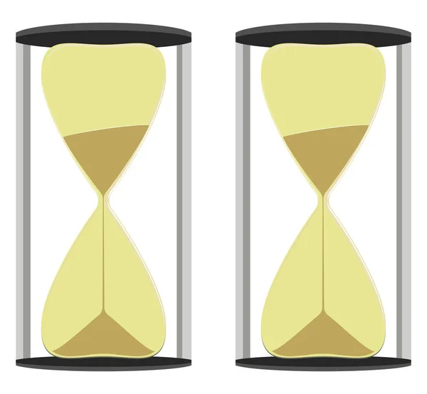 Time Glass Illustration Vector White Background — Stock Vector