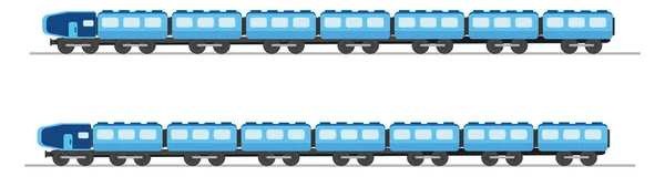Kék Vonat Illusztráció Vektor Fehér Háttéren — Stock Vector