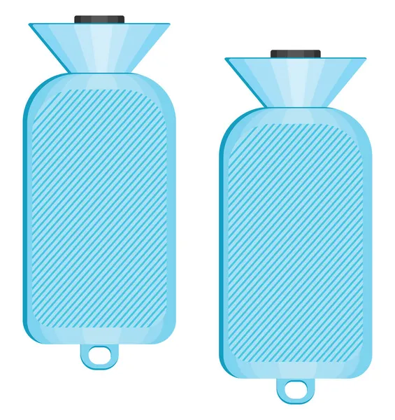 青い水袋イラスト白い背景のベクトル — ストックベクタ