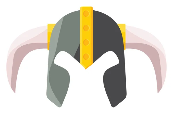 Шлем Викингов Иллюстрация Вектор Белом Фоне — стоковый вектор