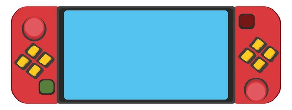 Консоль Видеоигр Иллюстрация Вектор Белом Фоне — стоковый вектор
