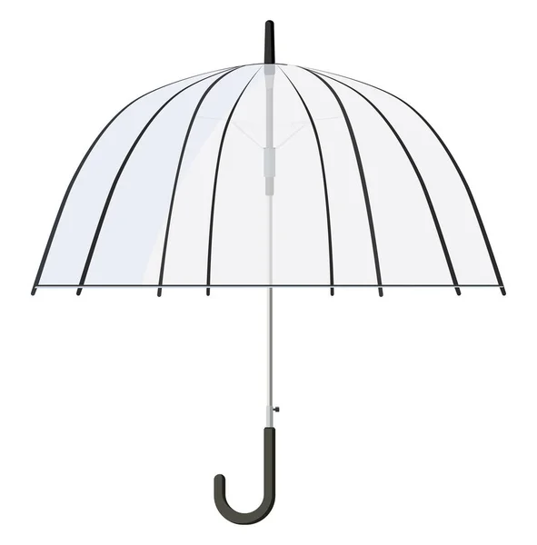 Parapluie Blanc Illustration Vecteur Sur Fond Blanc — Image vectorielle