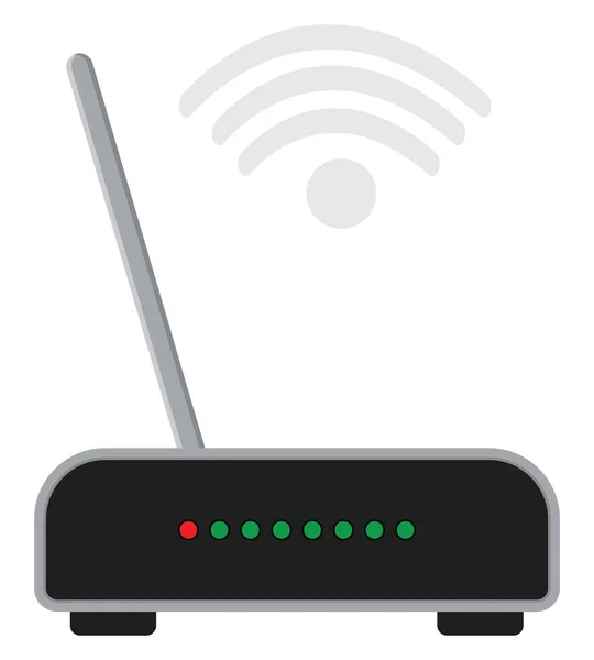 Wifi Router Ilustrace Vektor Bílém Pozadí — Stockový vektor