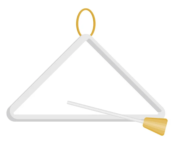 Dreieck Musikinstrument Illustration Vektor Auf Weißem Hintergrund — Stockvektor