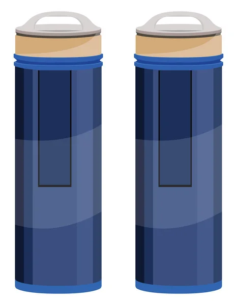 Blaue Wasserflaschen Illustration Vektor Auf Weißem Hintergrund — Stockvektor